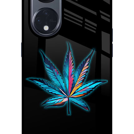 Weed Oppo Reno8 T 5G Glass Case Back Cover by Casekaro
