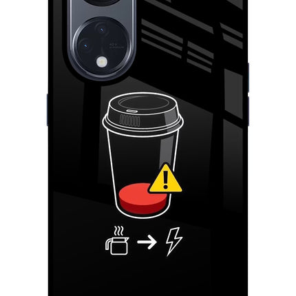 Coffee Oppo Reno8 T 5G Glass Case Back Cover by Casekaro