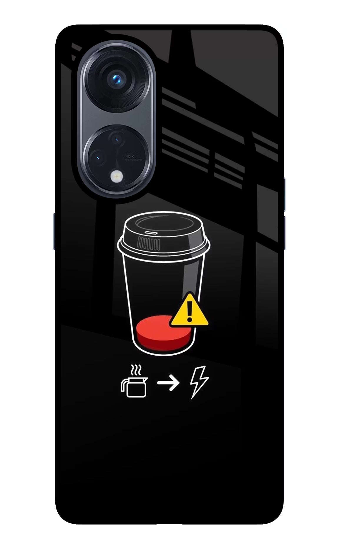 Coffee Oppo Reno8 T 5G Glass Case Back Cover by Casekaro