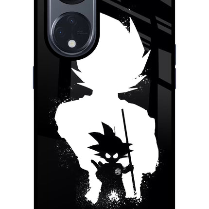 Goku Shadow Oppo Reno8 T 5G Glass Case Back Cover by Casekaro