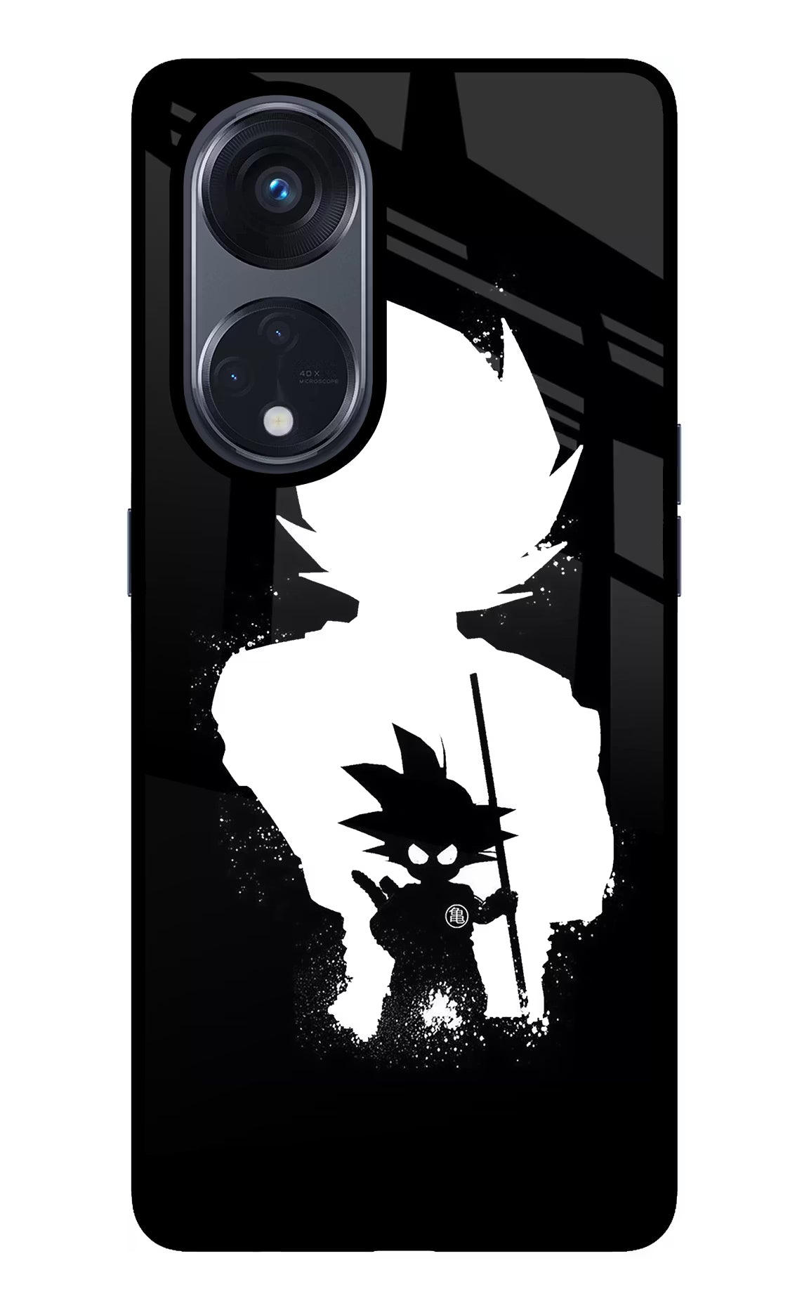 Goku Shadow Oppo Reno8 T 5G Glass Case Back Cover by Casekaro