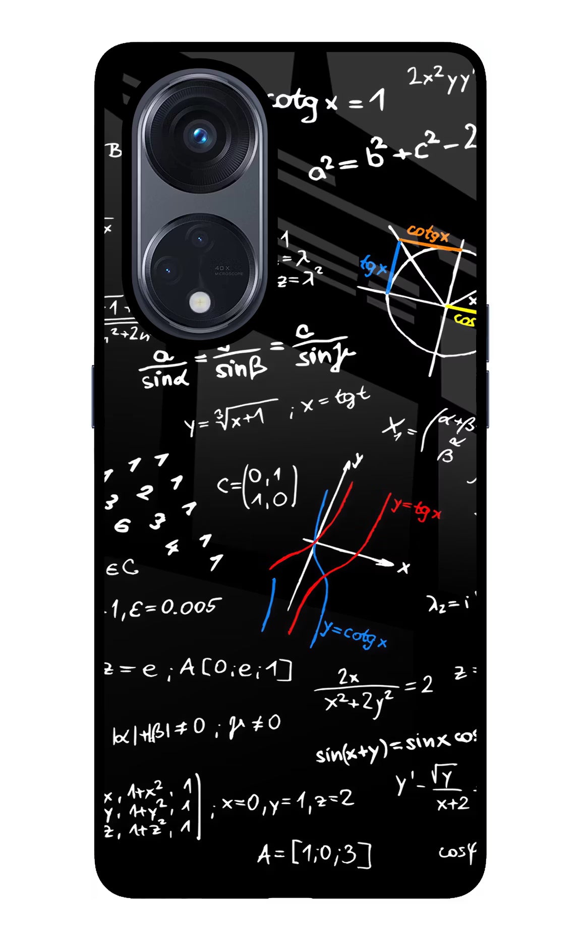 Mathematics Formula Oppo Reno8 T 5G Glass Case Back Cover by Casekaro