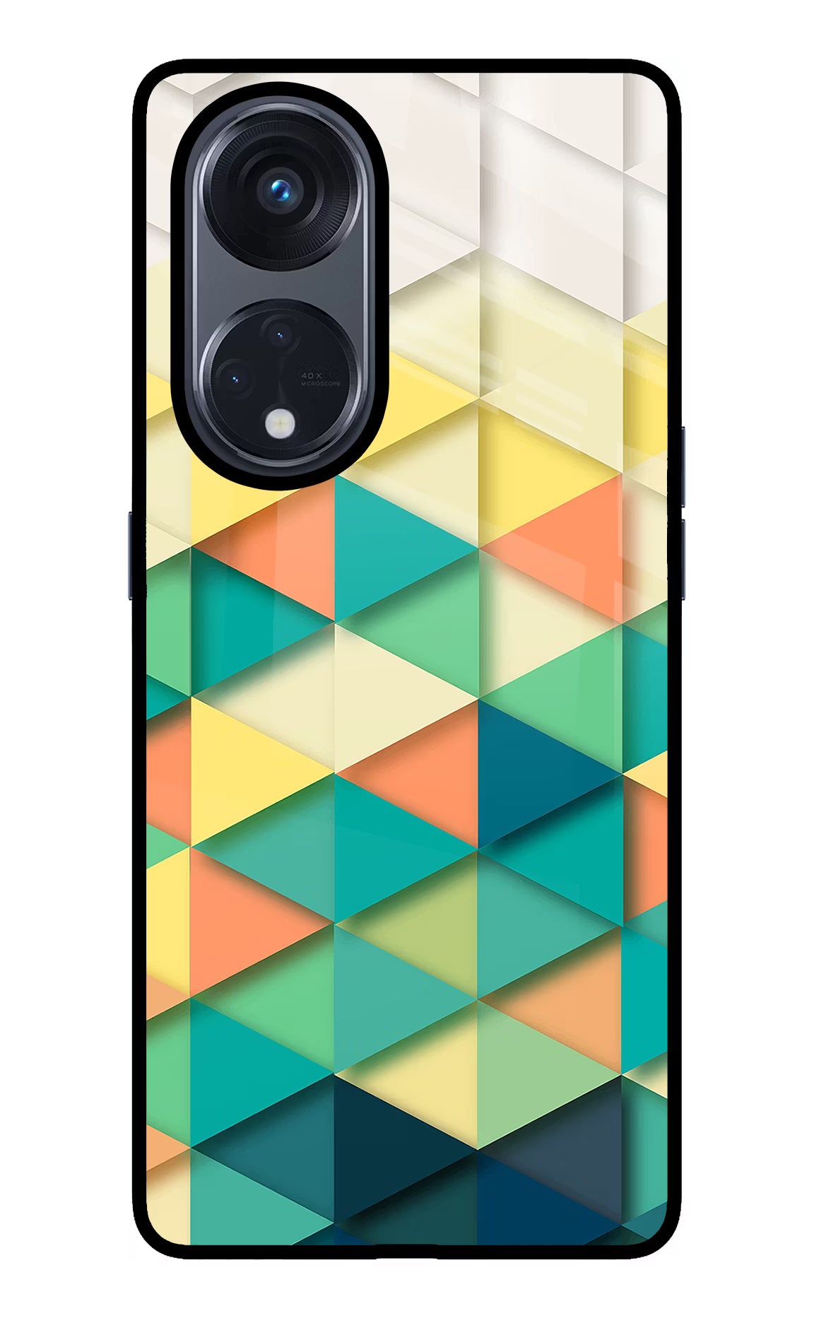 Abstract Oppo Reno8 T 5G Glass Case Back Cover by Casekaro