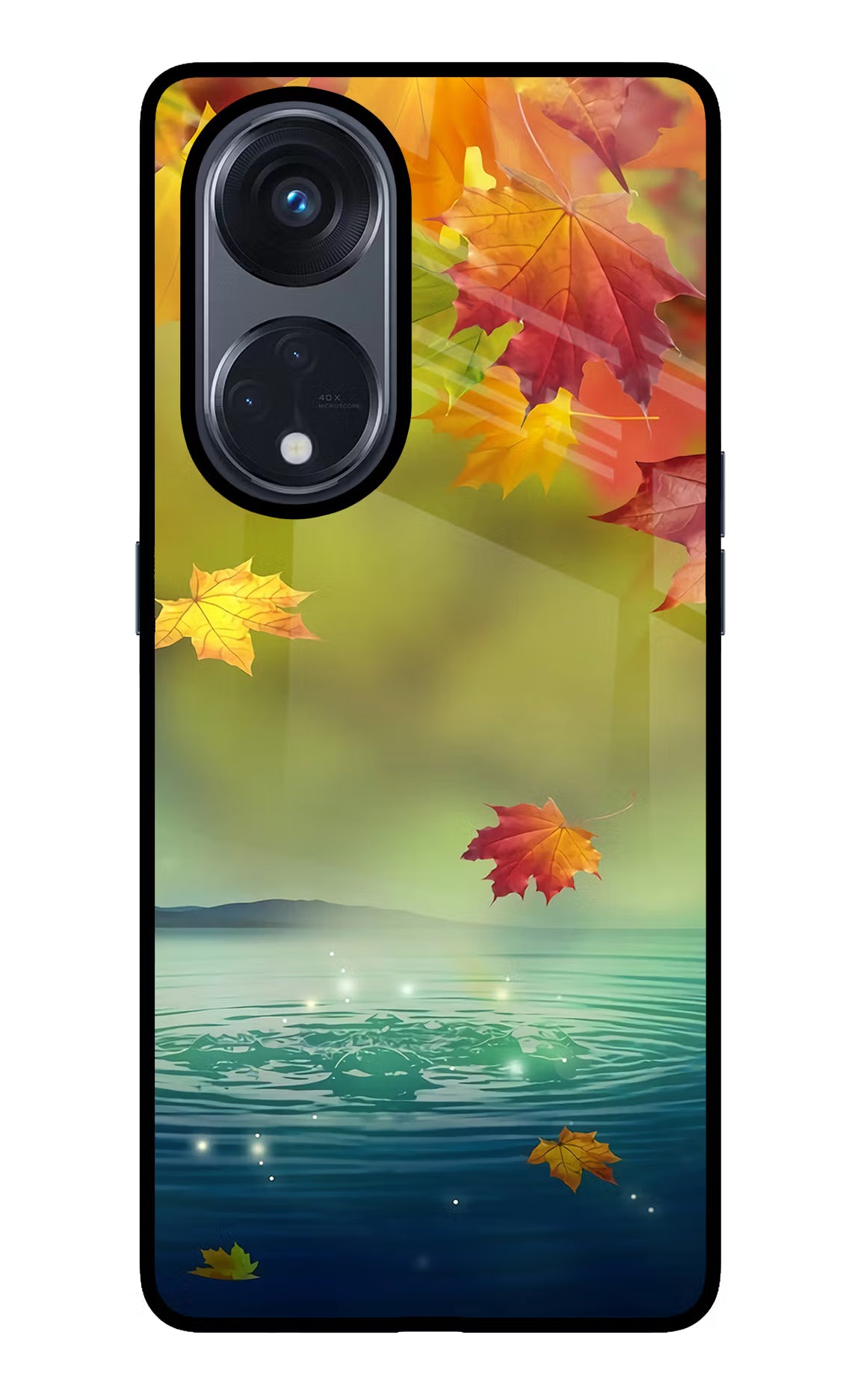 Flowers Oppo Reno8 T 5G Glass Case Back Cover by Casekaro