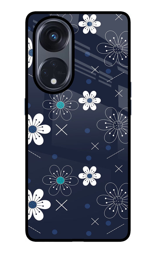 Flowers Oppo Reno8 T 5G Glass Case