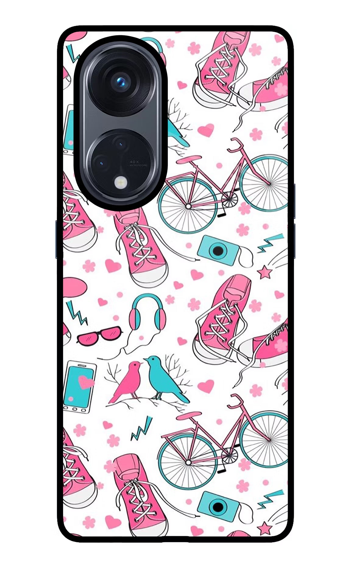 Artwork Oppo Reno8 T 5G Glass Case Back Cover by Casekaro