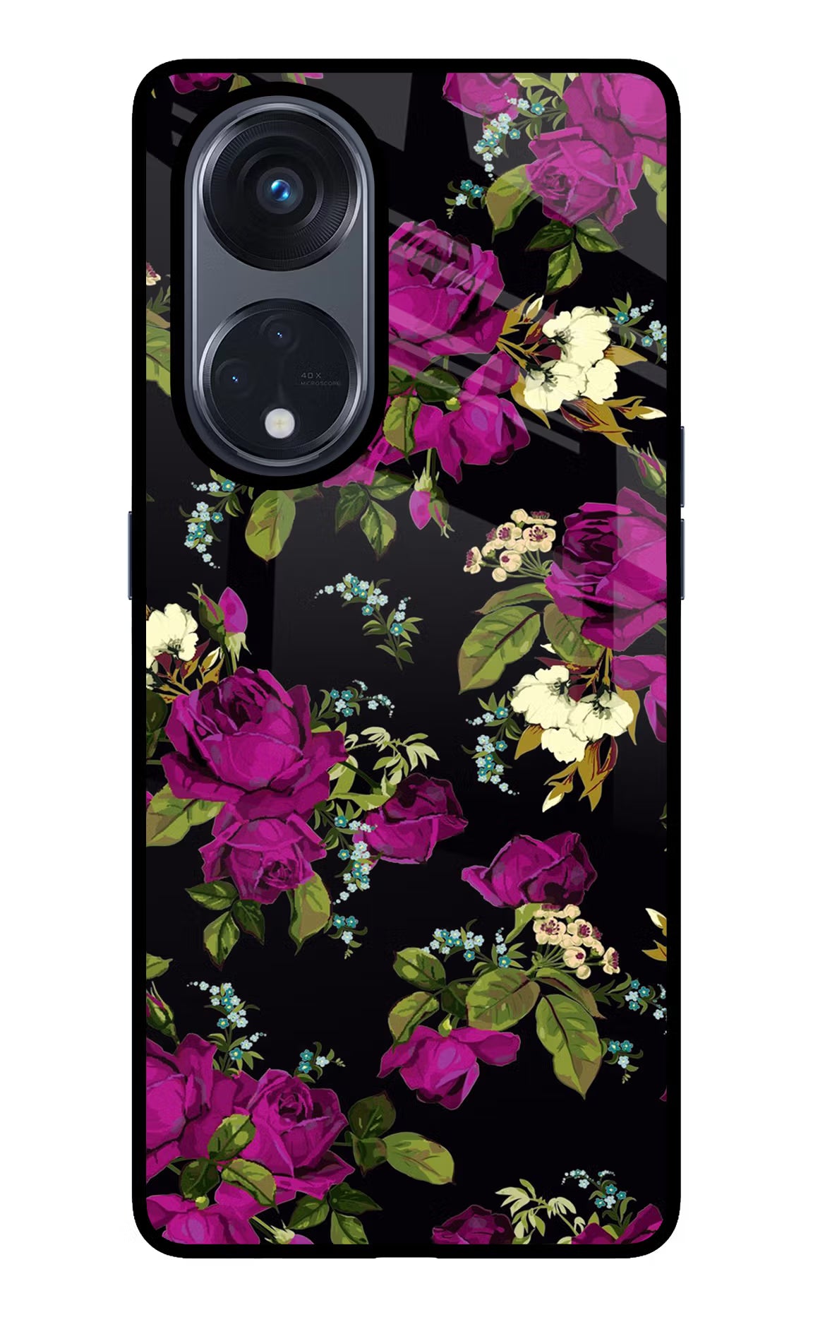 Flowers Oppo Reno8 T 5G Glass Case