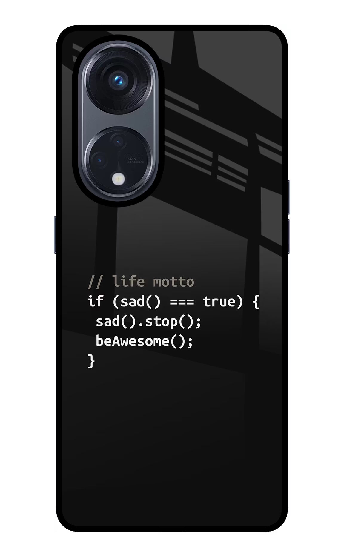 Life Motto Code Oppo Reno8 T 5G Glass Case Back Cover by Casekaro