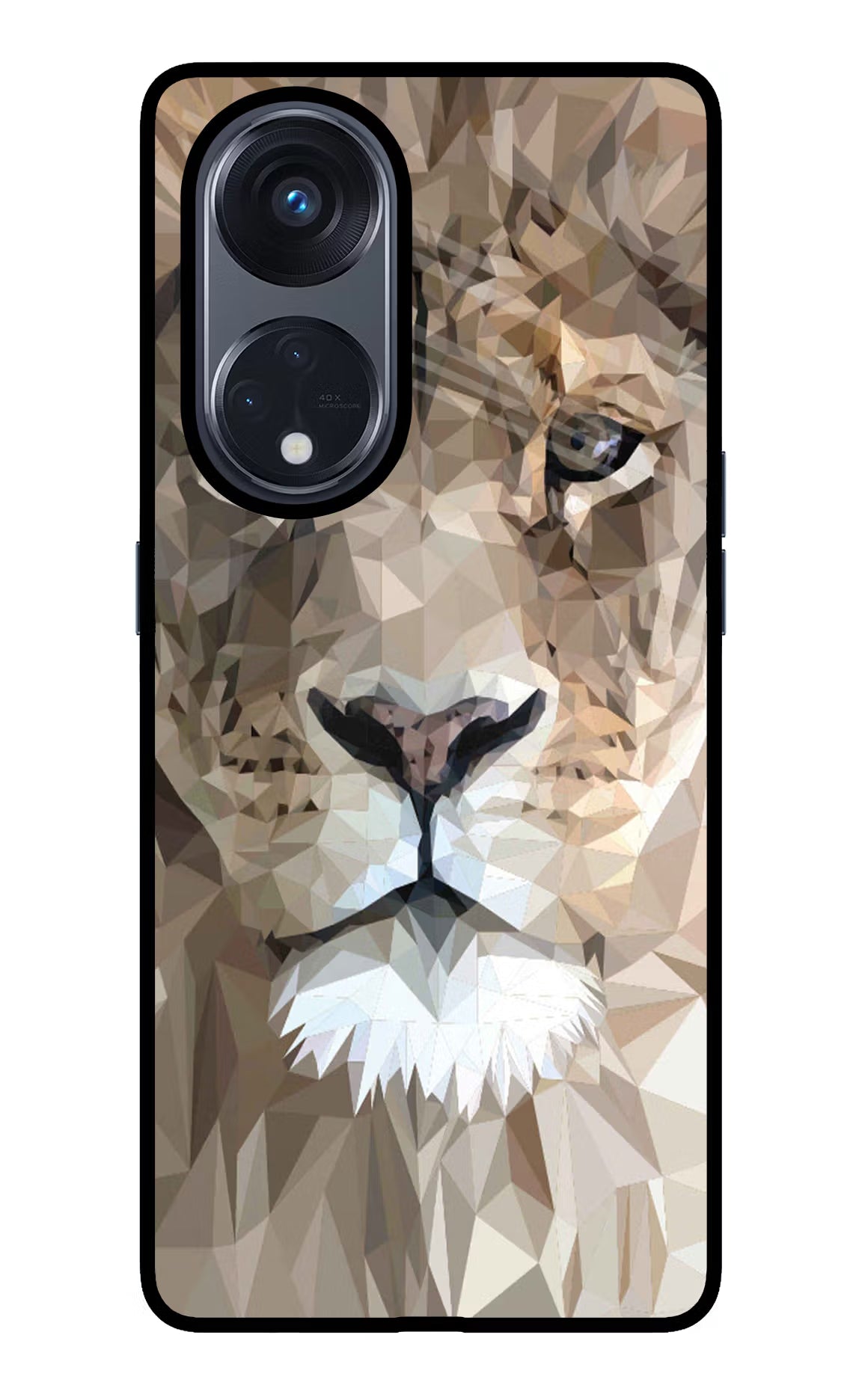 Lion Art Oppo Reno8 T 5G Glass Case Back Cover by Casekaro