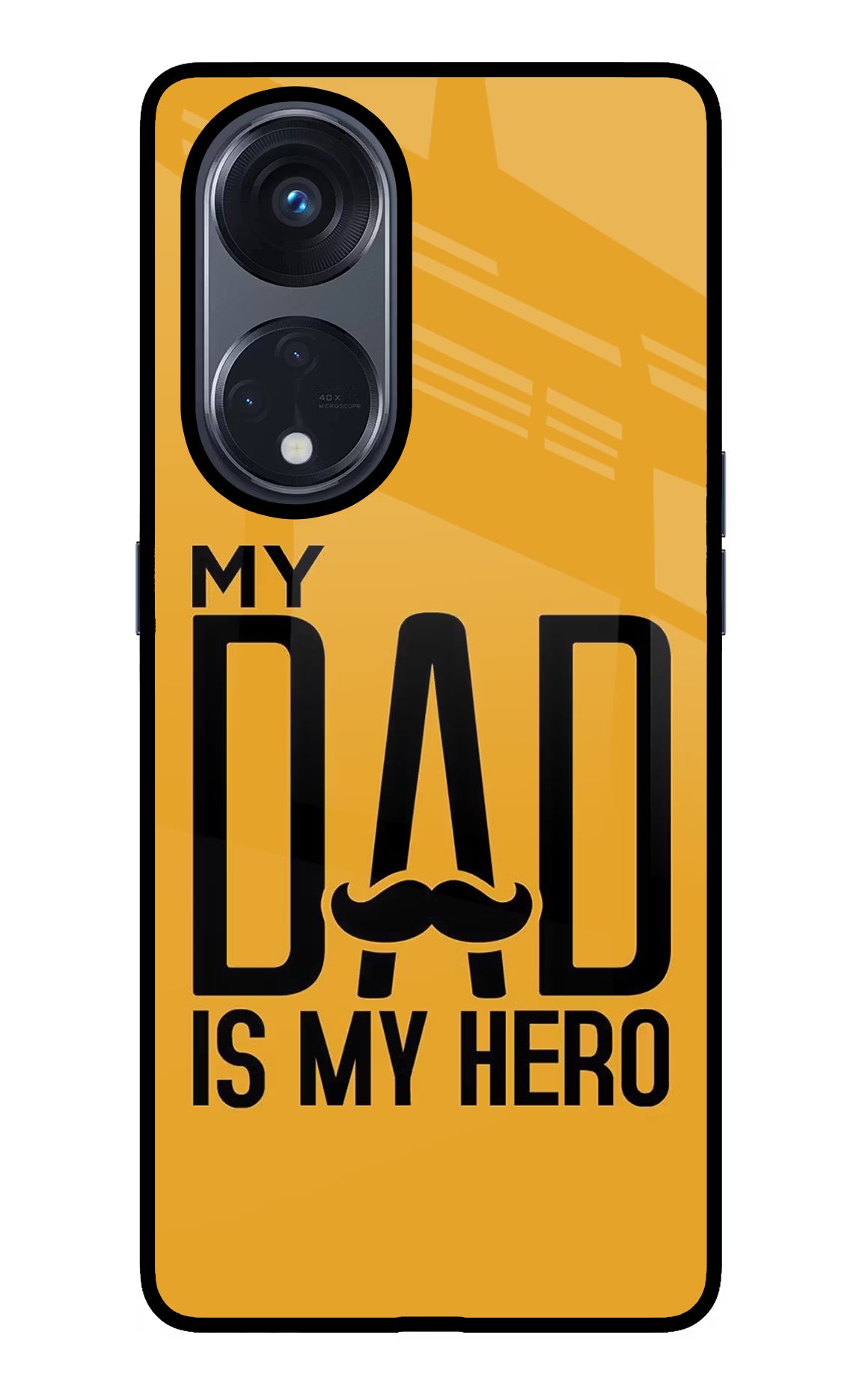 My Dad Is My Hero Oppo Reno8 T 5G Glass Case Back Cover by Casekaro
