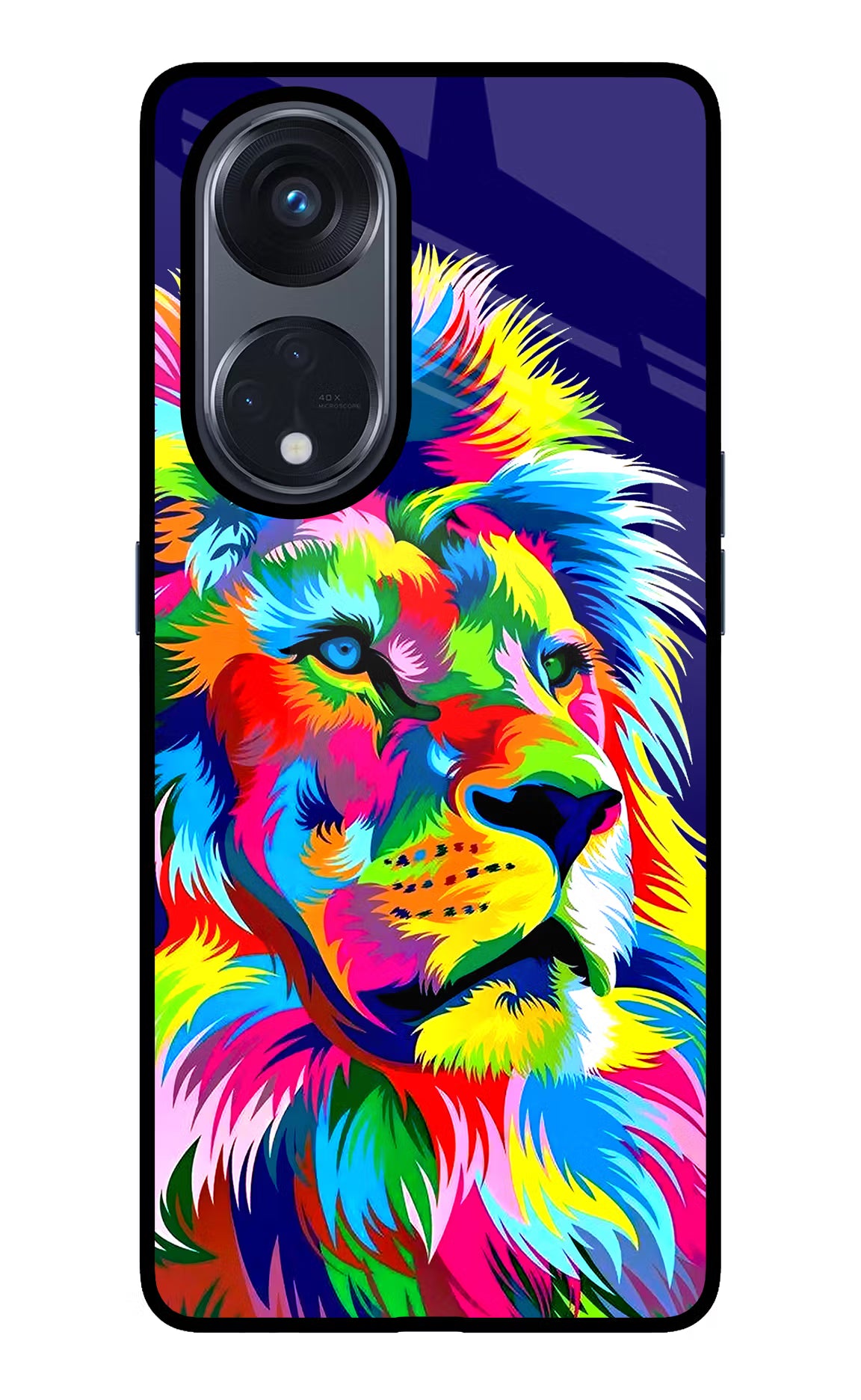 Vector Art Lion Oppo Reno8 T 5G Glass Case Back Cover by Casekaro