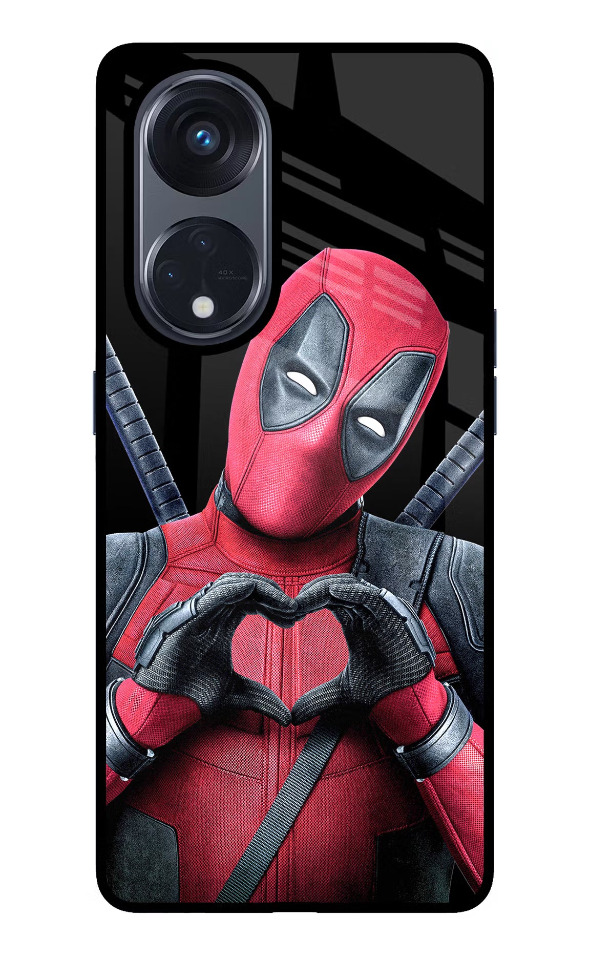 Deadpool Oppo Reno8 T 5G Glass Case Back Cover by Casekaro