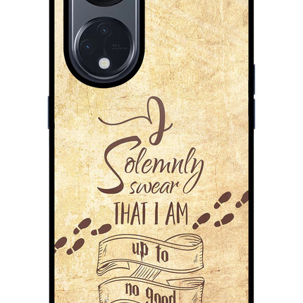 I Solemnly swear that i up to no good Oppo Reno8 T 5G Glass Case Back Cover by Casekaro