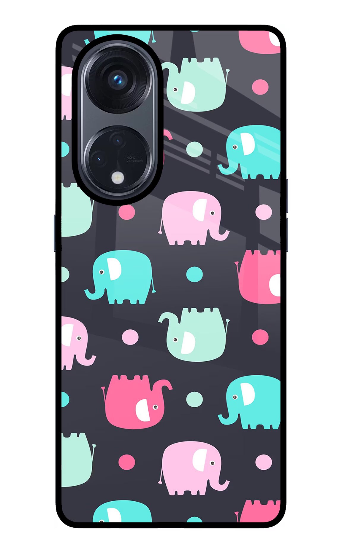 Elephants Oppo Reno8 T 5G Glass Case