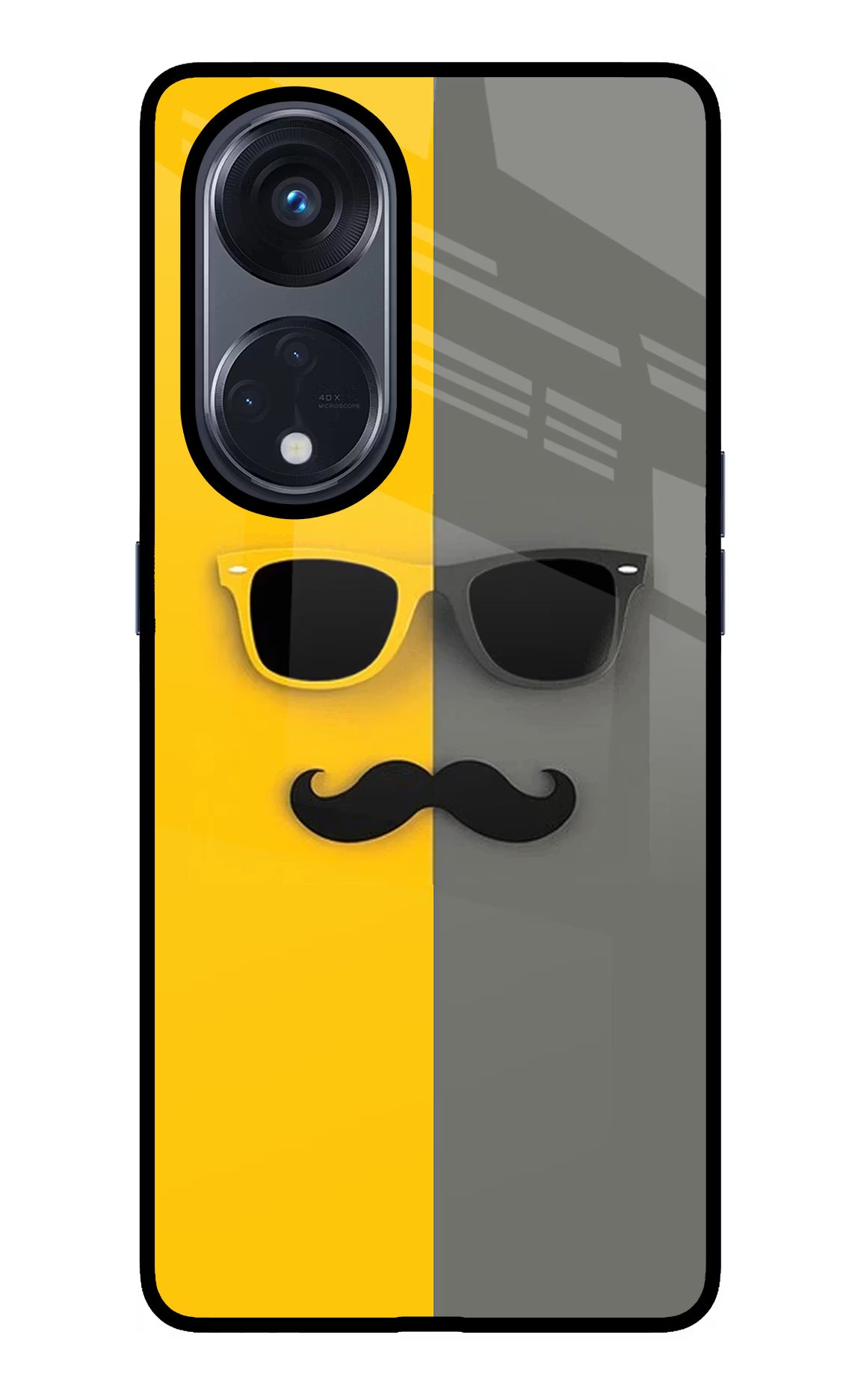 Sunglasses with Mustache Oppo Reno8 T 5G Glass Case