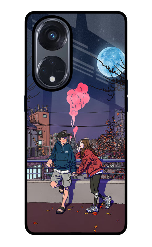 Chilling Couple Oppo Reno8 T 5G Glass Case