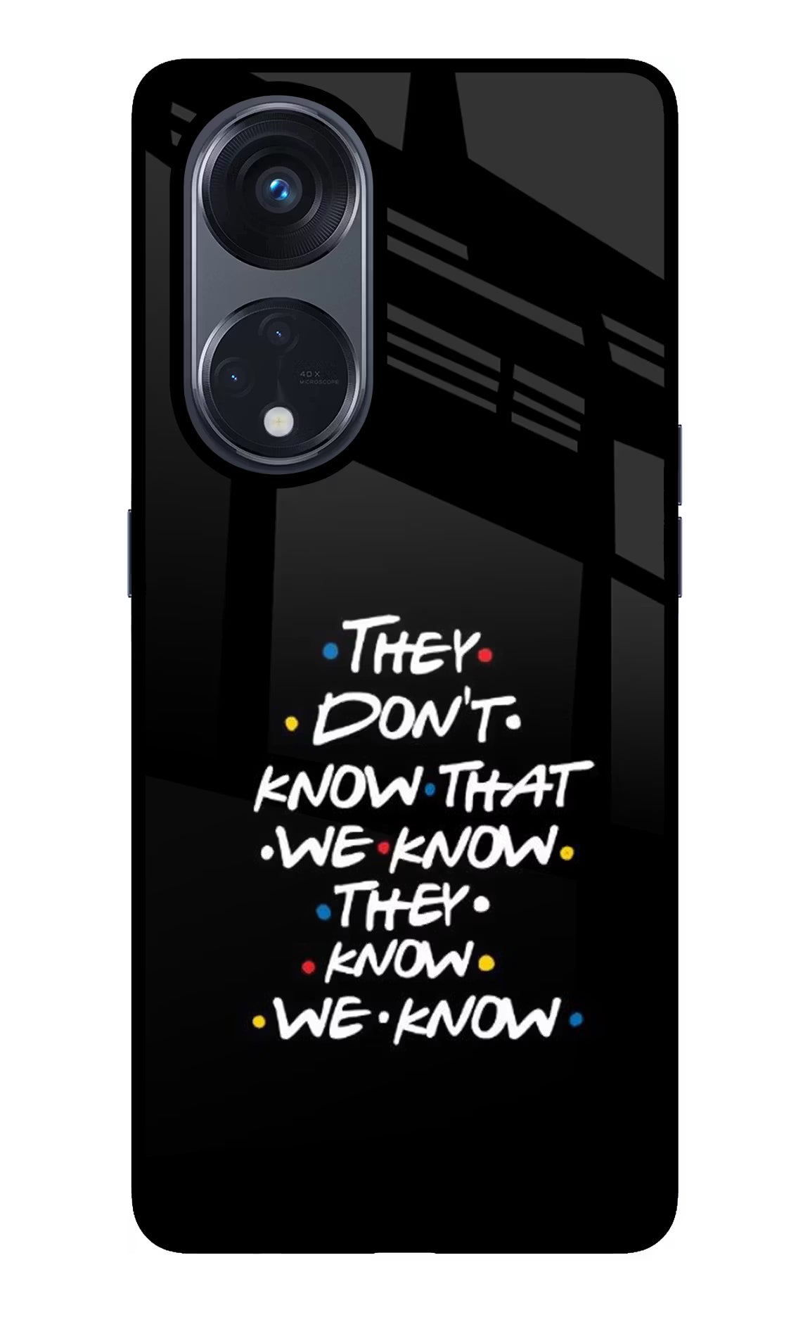 FRIENDS Dialogue Oppo Reno8 T 5G Glass Case Back Cover by Casekaro