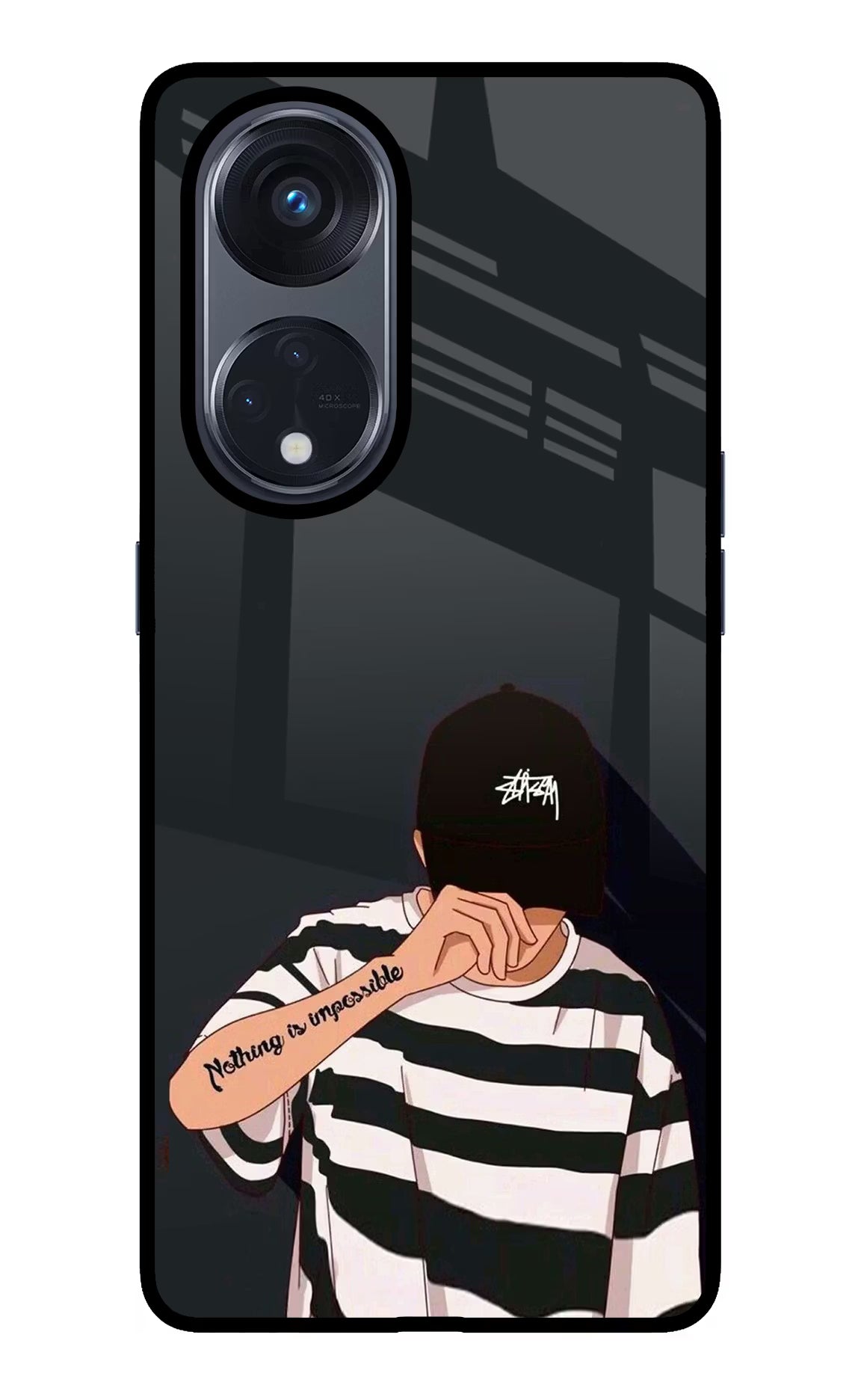 Aesthetic Boy Oppo Reno8 T 5G Glass Case
