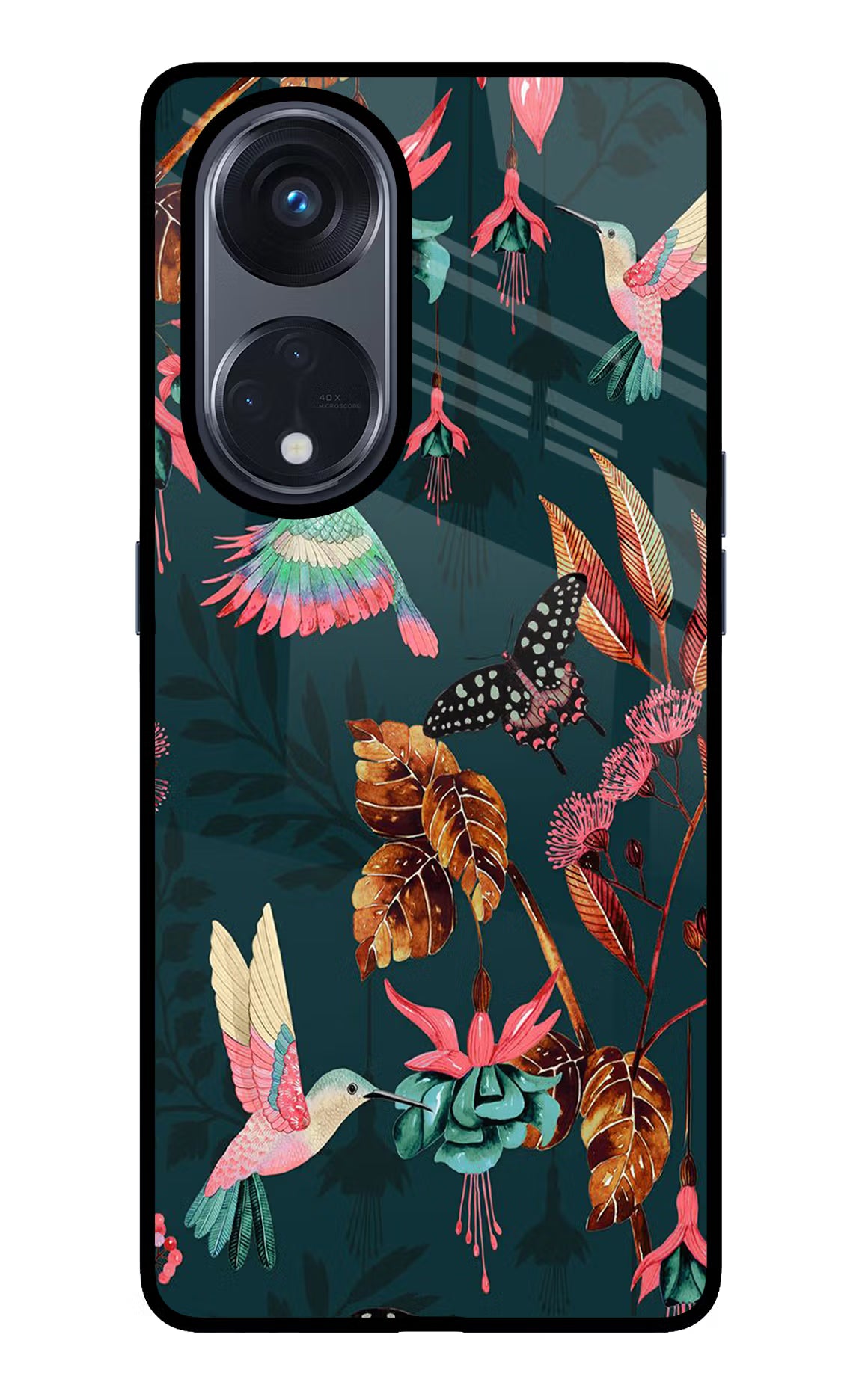 Birds Oppo Reno8 T 5G Glass Case Back Cover by Casekaro