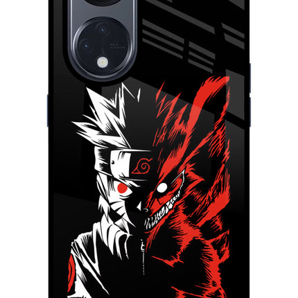 Naruto Two Face Oppo Reno8 T 5G Glass Case Back Cover by Casekaro