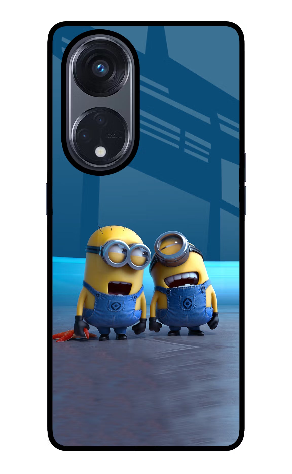 Minion Laughing Oppo Reno8 T 5G Glass Case Back Cover by Casekaro