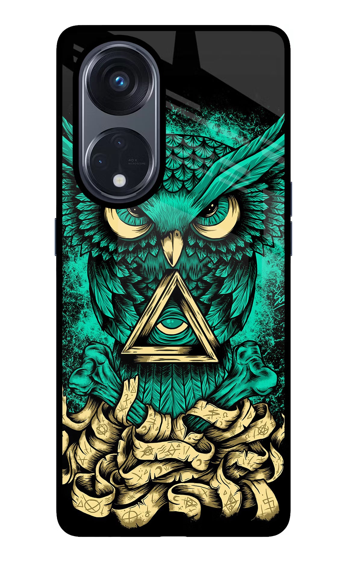 Green Owl Oppo Reno8 T 5G Glass Case