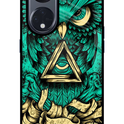 Green Owl Oppo Reno8 T 5G Glass Case