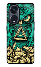 Green Owl Oppo Reno8 T 5G Glass Case