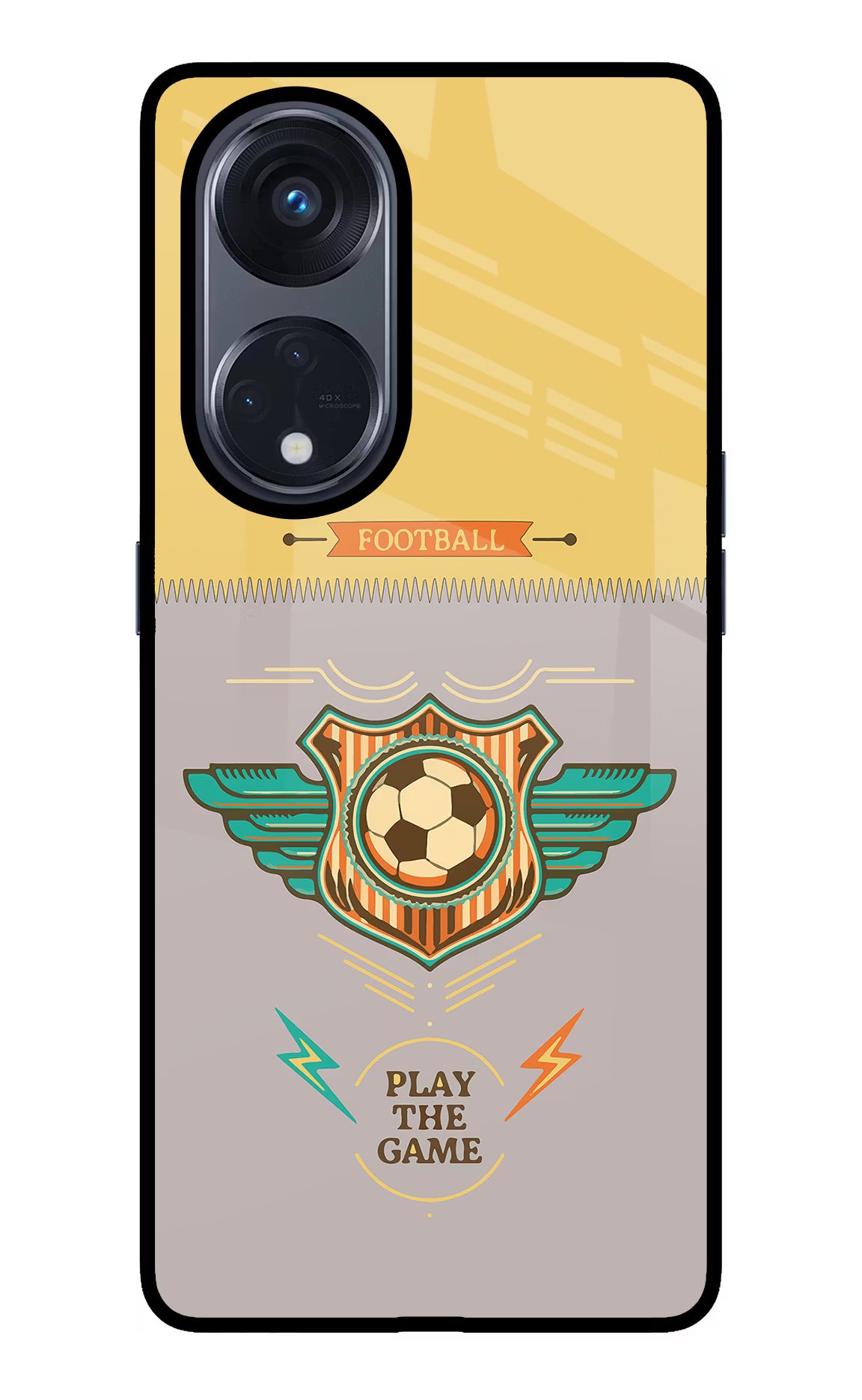 Football Oppo Reno8 T 5G Glass Case Back Cover by Casekaro