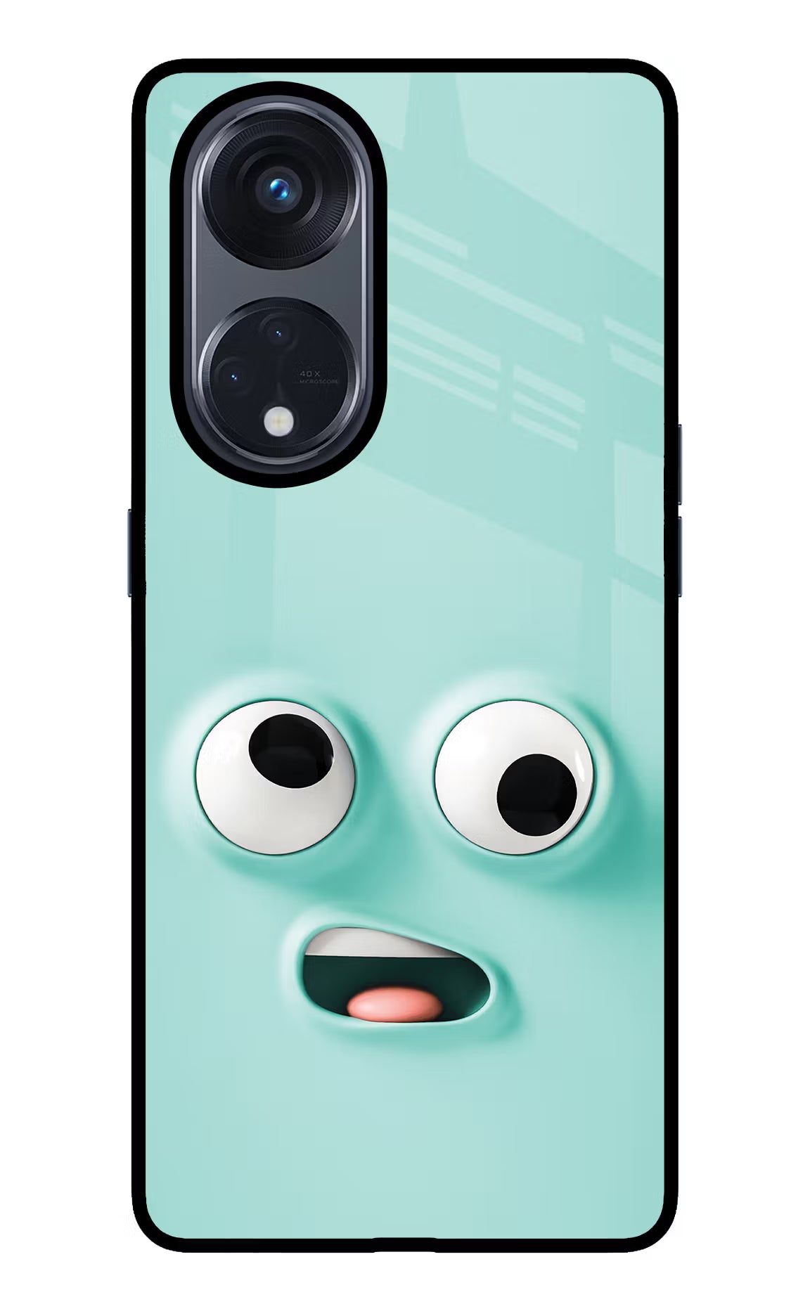 Funny Cartoon Oppo Reno8 T 5G Glass Case Back Cover by Casekaro