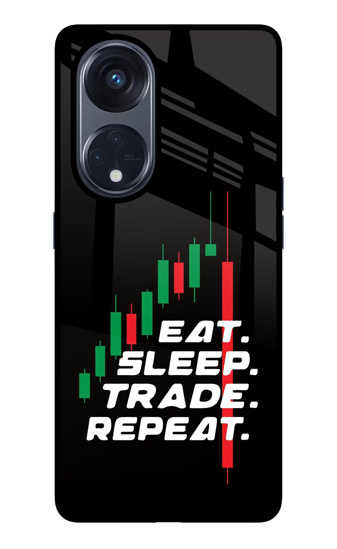 Eat Sleep Trade Repeat Oppo Reno8 T 5G Glass Case