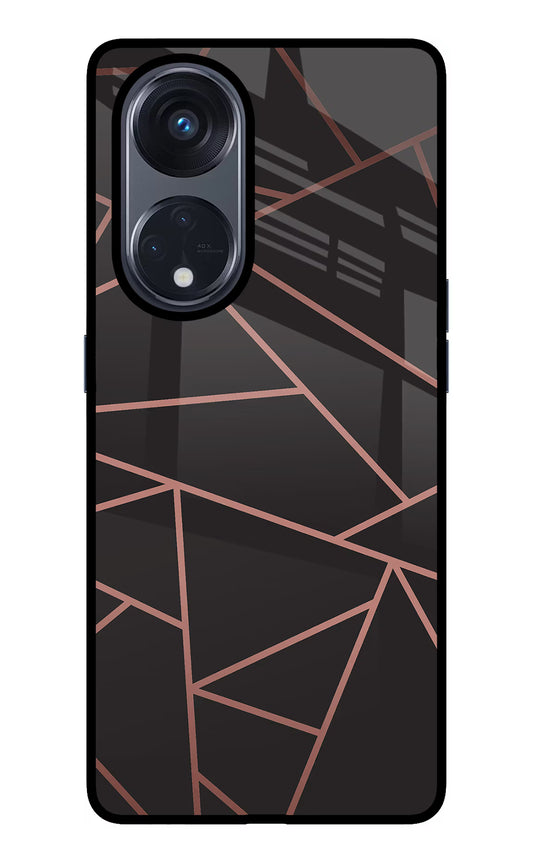 Geometric Pattern Oppo Reno8 T 5G Glass Case