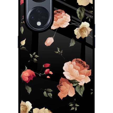 Flowers Oppo Reno8 T 5G Glass Case Back Cover by Casekaro