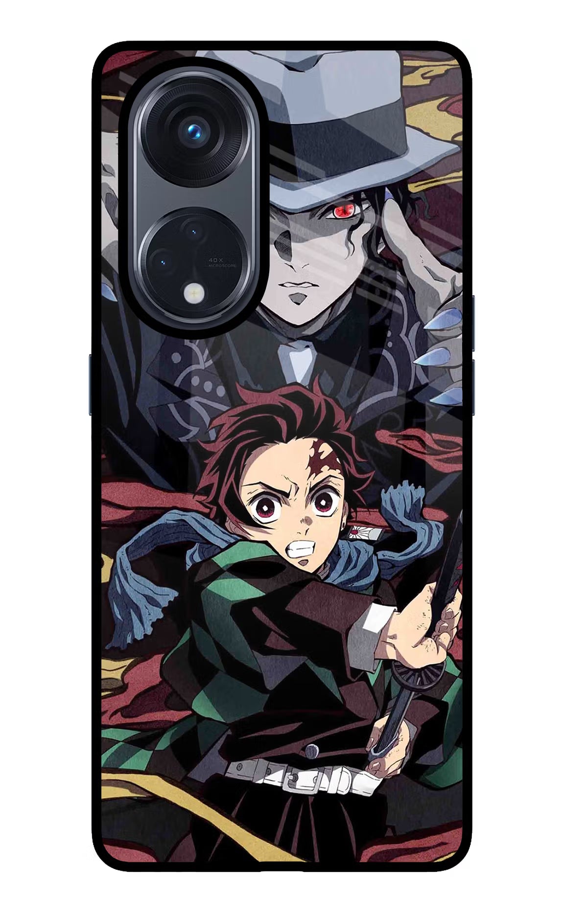 Demon Slayer Oppo Reno8 T 5G Glass Case Back Cover by Casekaro