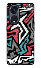 Geometric Graffiti Oppo Reno8 T 5G Glass Case