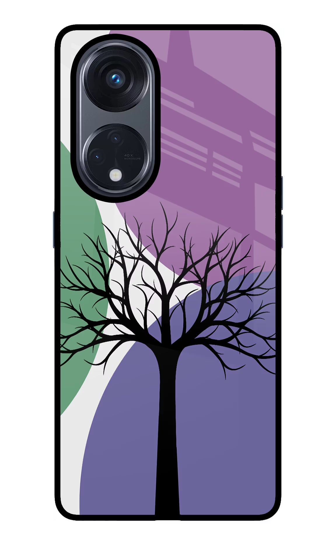 Tree Art Oppo Reno8 T 5G Glass Case Back Cover by Casekaro