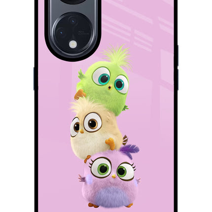 Cute Little Birds Oppo Reno8 T 5G Glass Case