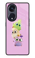 Cute Little Birds Oppo Reno8 T 5G Glass Case