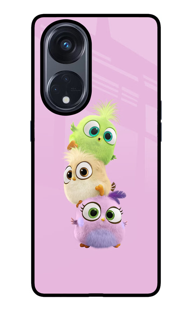 Cute Little Birds Oppo Reno8 T 5G Glass Case