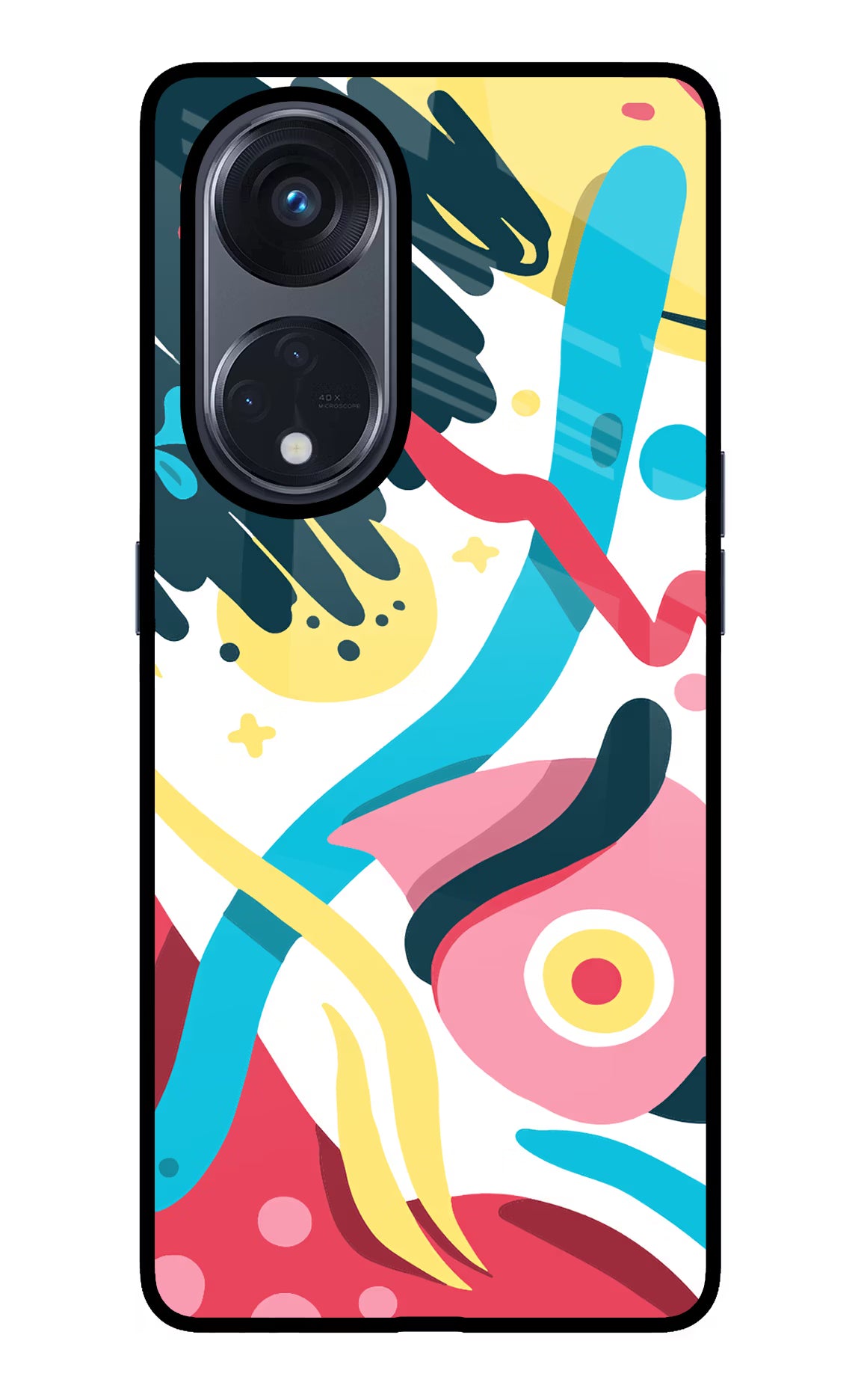 Trippy Oppo Reno8 T 5G Glass Case Back Cover by Casekaro