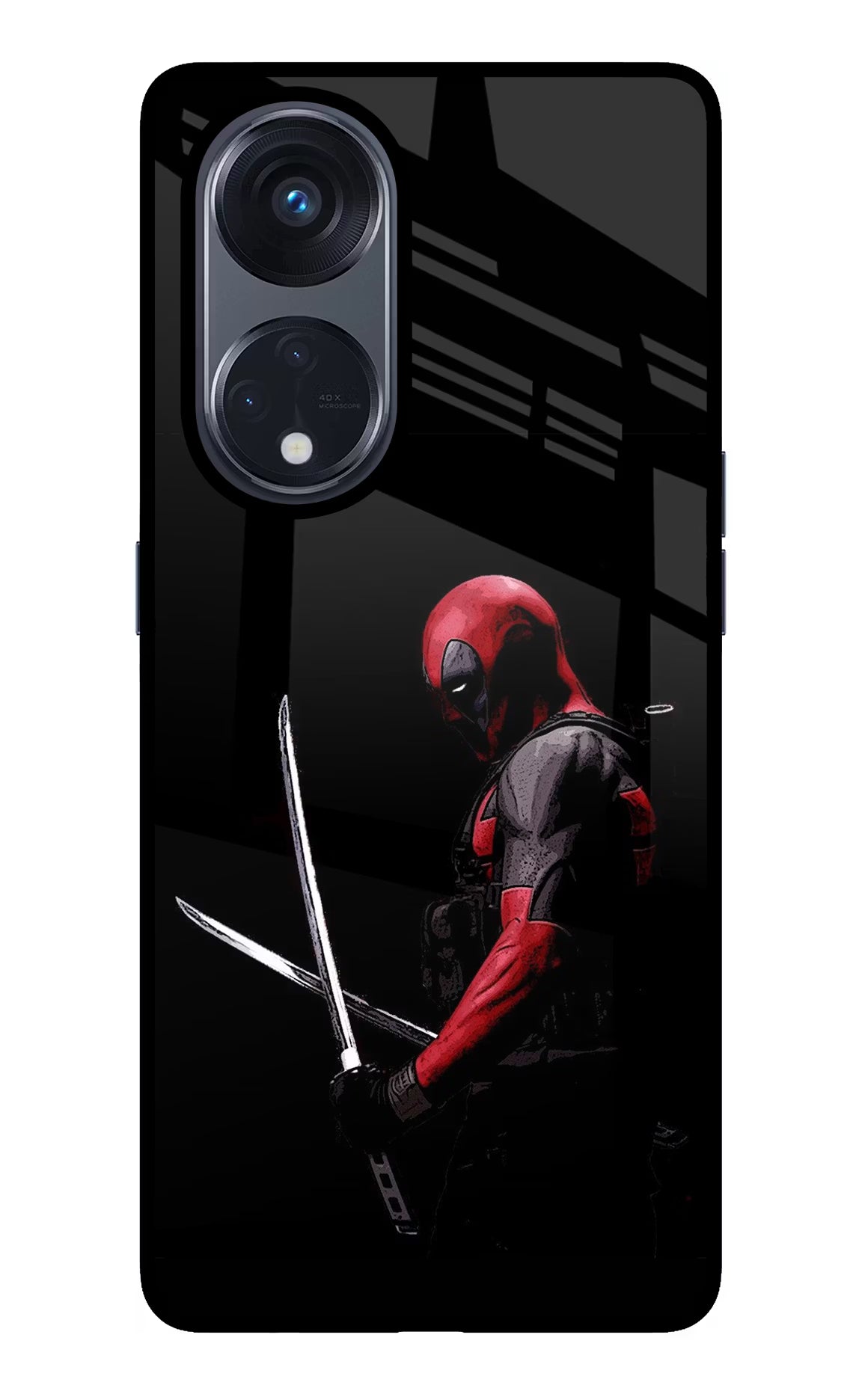 Deadpool Oppo Reno8 T 5G Glass Case Back Cover by Casekaro