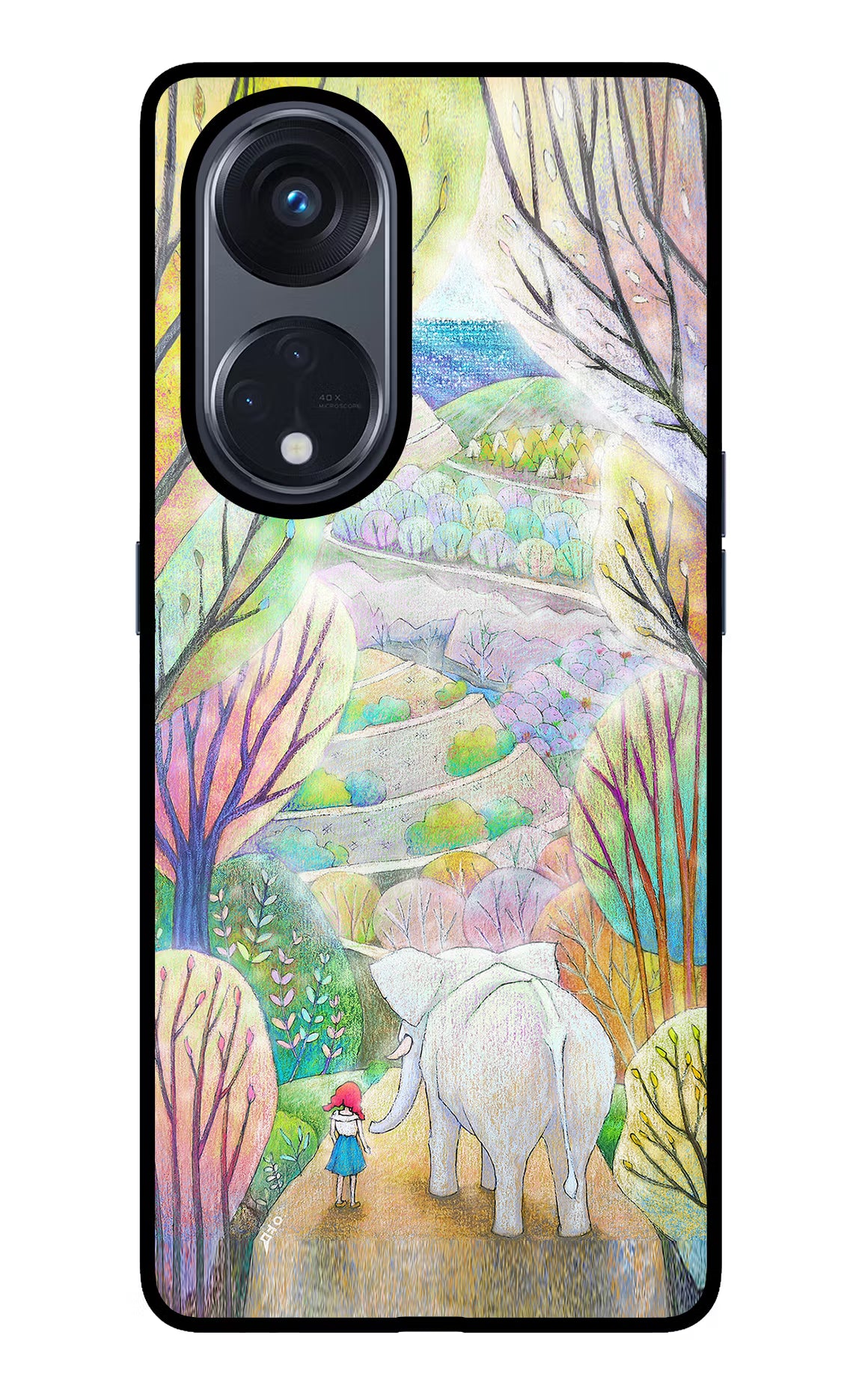 Nature Painting Oppo Reno8 T 5G Glass Case Back Cover by Casekaro