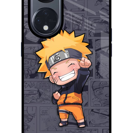 Chota Naruto Oppo Reno8 T 5G Glass Case Back Cover by Casekaro