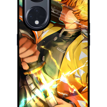 Demon Slayer Oppo Reno8 T 5G Glass Case Back Cover by Casekaro