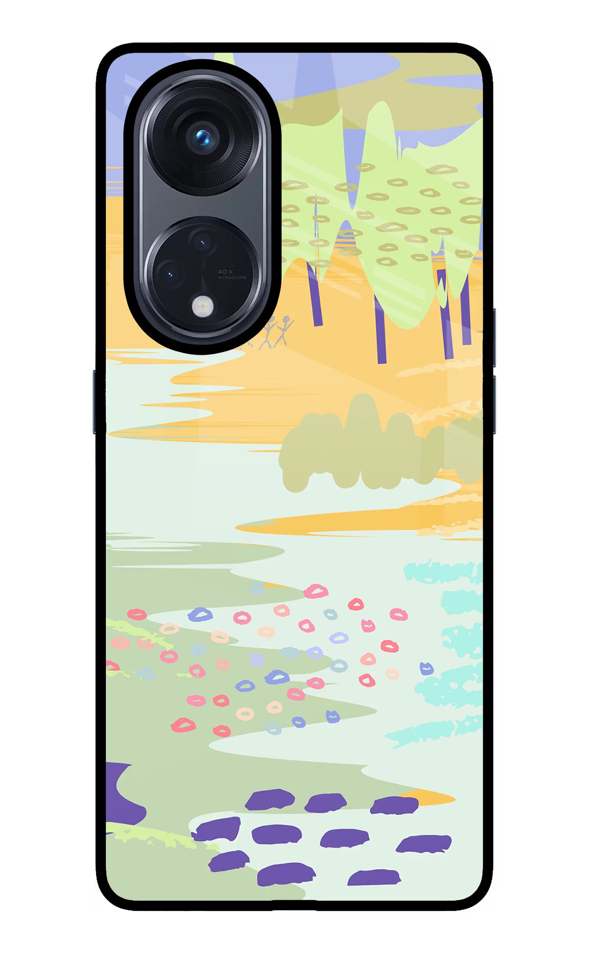 Scenery Oppo Reno8 T 5G Glass Case Back Cover by Casekaro