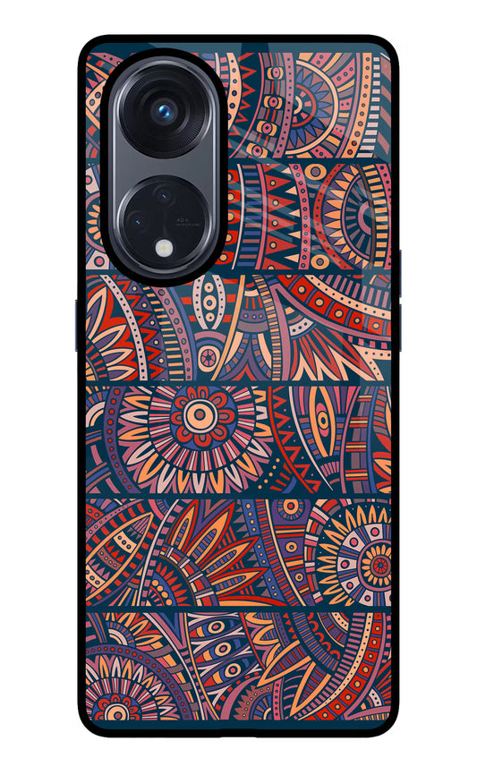 African Culture Design Oppo Reno8 T 5G Glass Case