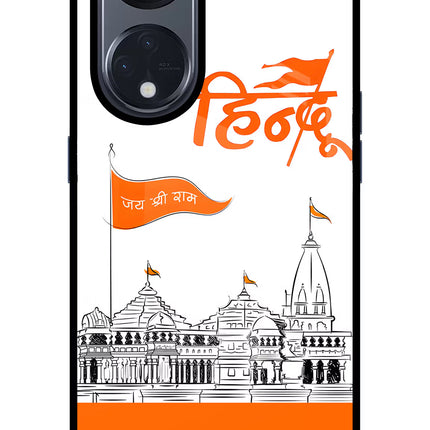 Jai Shree Ram Hindu Oppo Reno8 T 5G Glass Case Back Cover by Casekaro