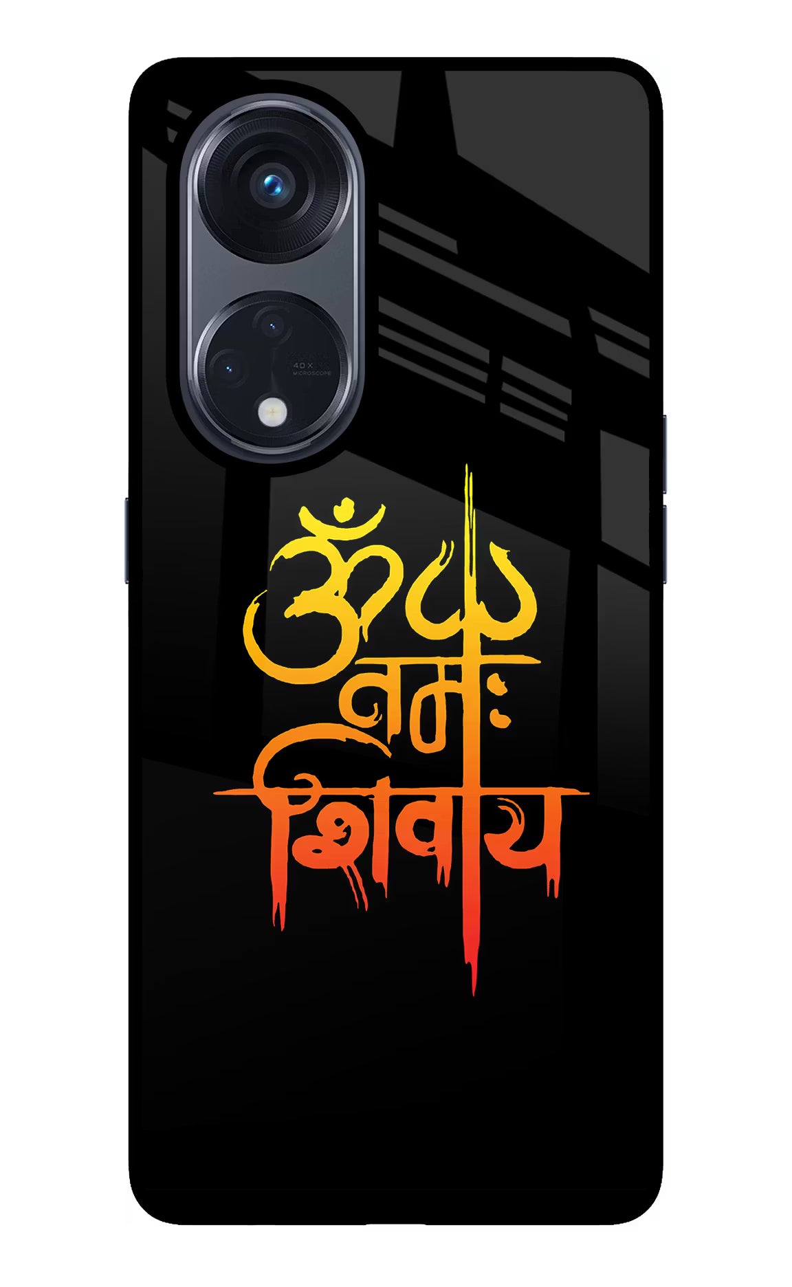 Om Namah Shivay Oppo Reno8 T 5G Glass Case Back Cover by Casekaro