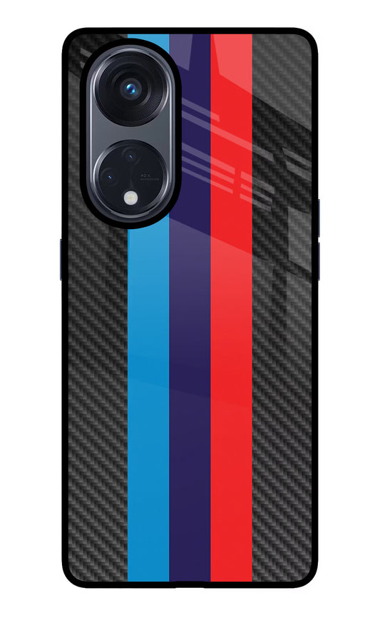 BMW Stripes Pattern Oppo Reno8 T 5G Glass Case