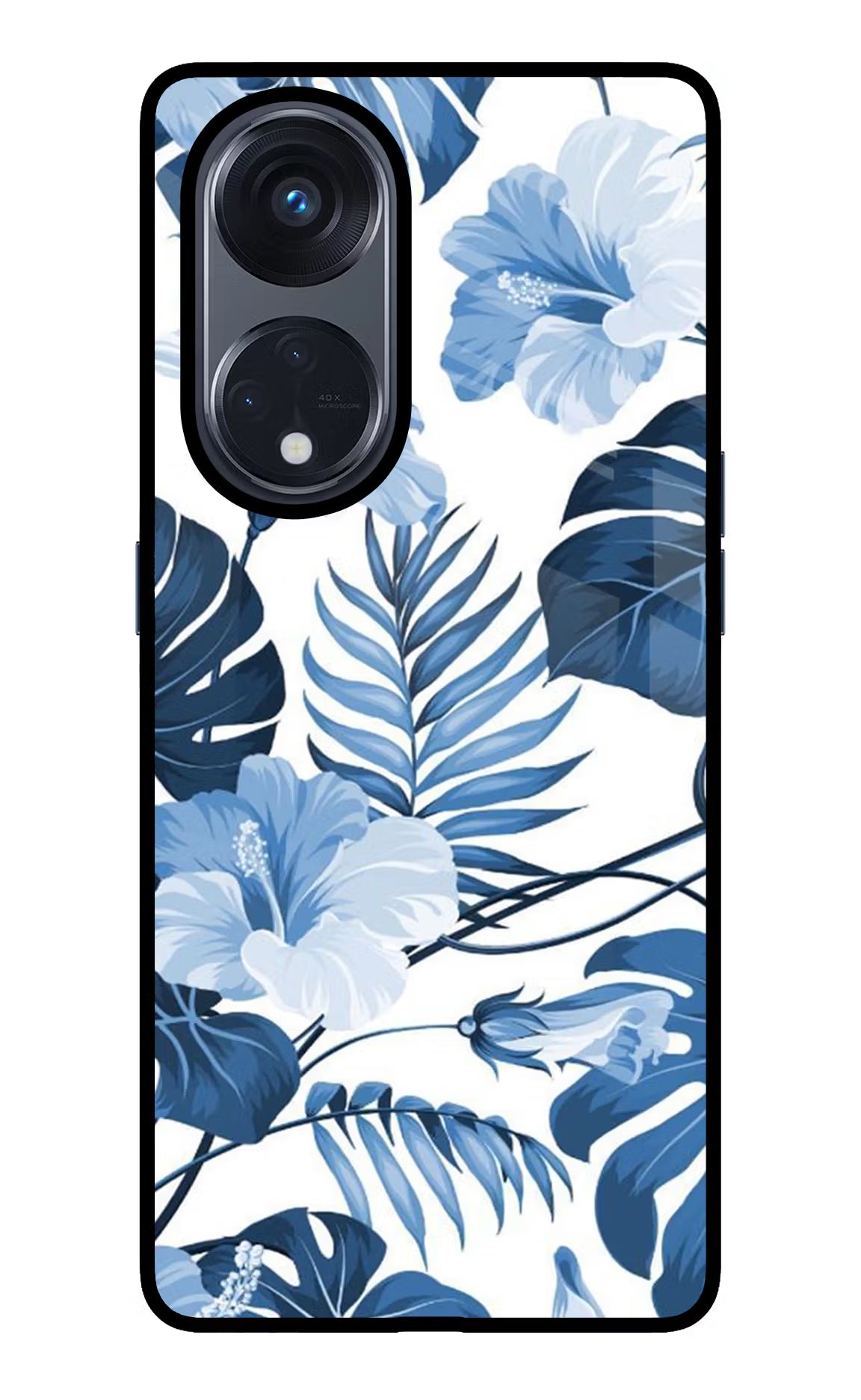Fabric Art Oppo Reno8 T 5G Glass Case Back Cover by Casekaro
